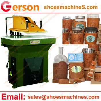 leather beverage sleeve holder die cutting machine