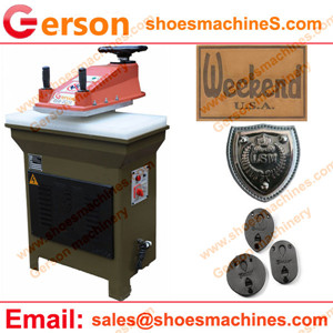 Embossed Faux Jeans Leather Patch Label Cutting Machine