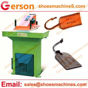 PU leather custom luggage tag cutting machine