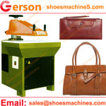 hydraulic movable cutting machine for leather cutting for wallets and handbags.